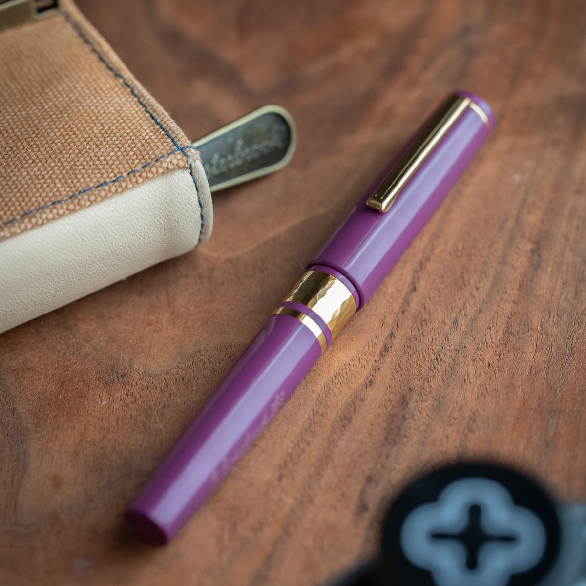 Model J Blackberry Ebonite with Gold trim - Fine