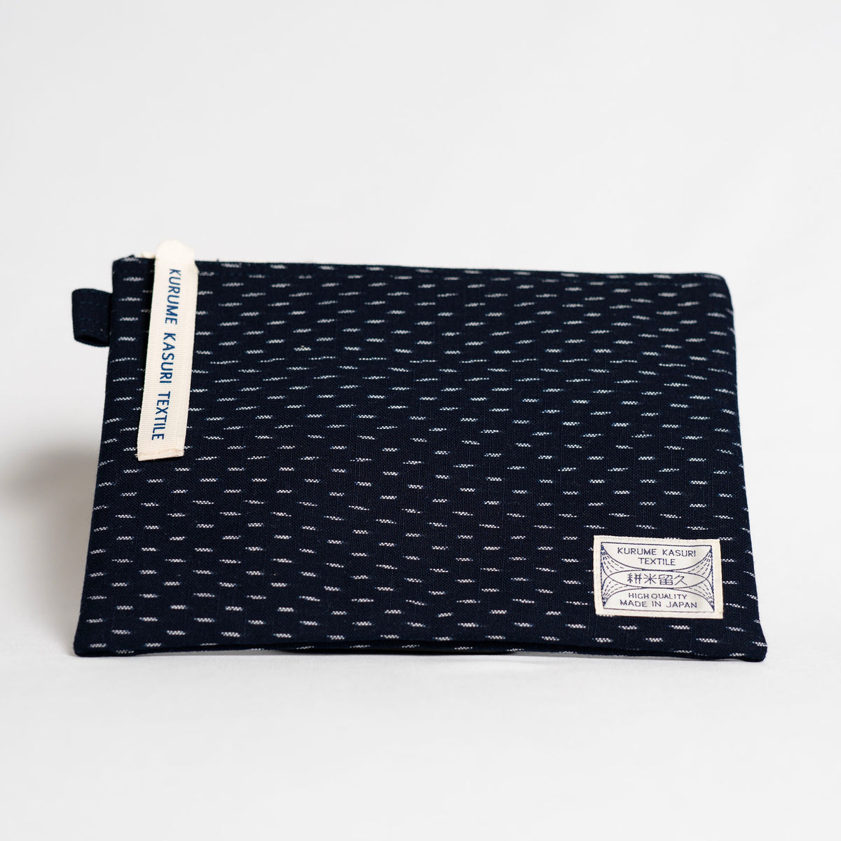 Pouch M Small dots Blue/White
