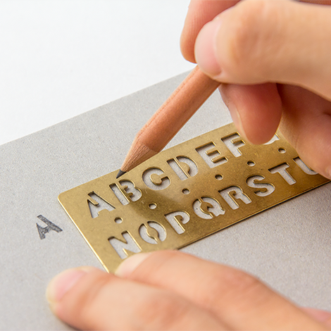 BRASS Template Bookmark Alphabet