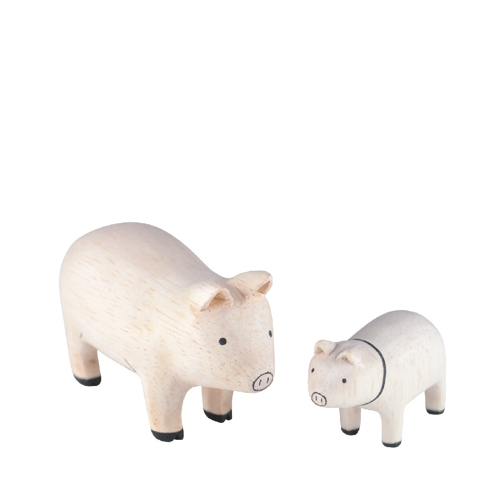 Pole pole wooden animal family Pig