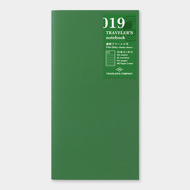 TRAVELER'S notebook Refill Free Diary Weekly + Grid Notebook 019