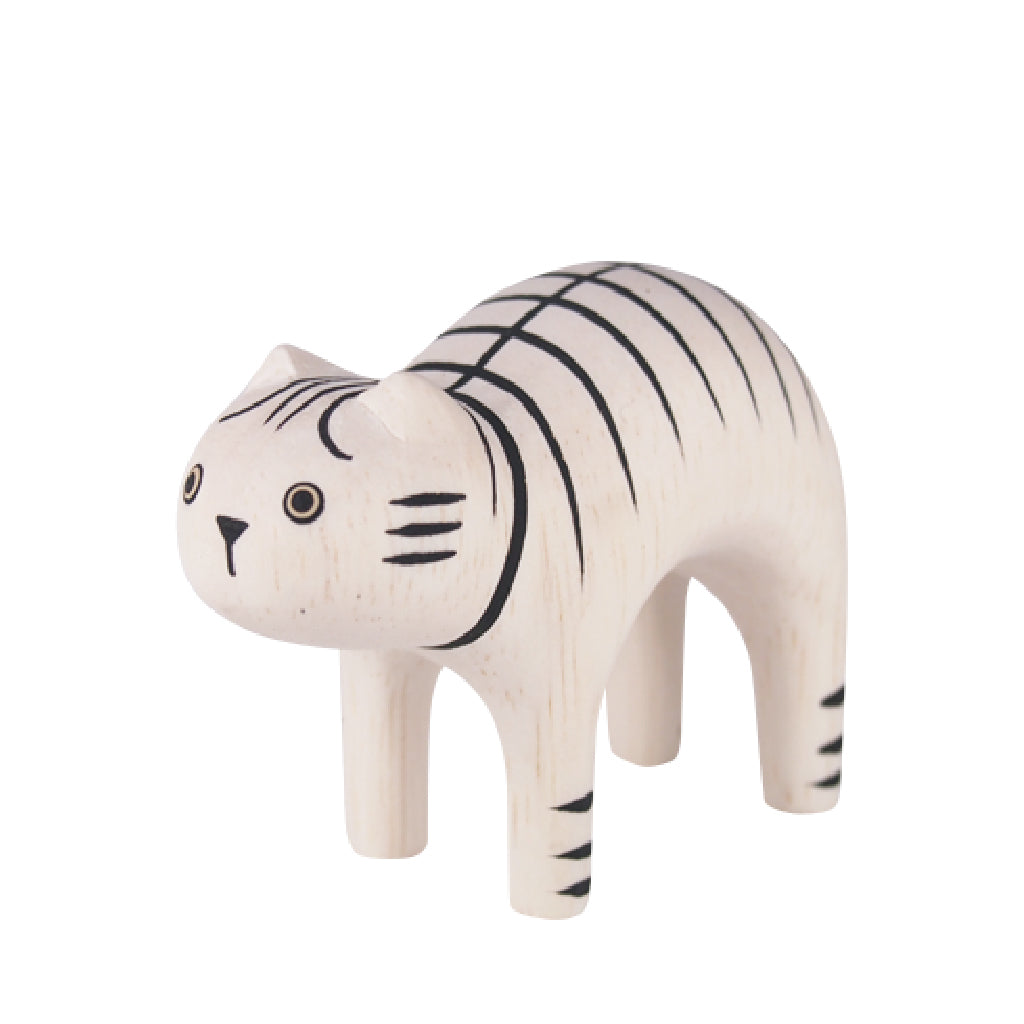 Pole pole wooden animal Tiger cat