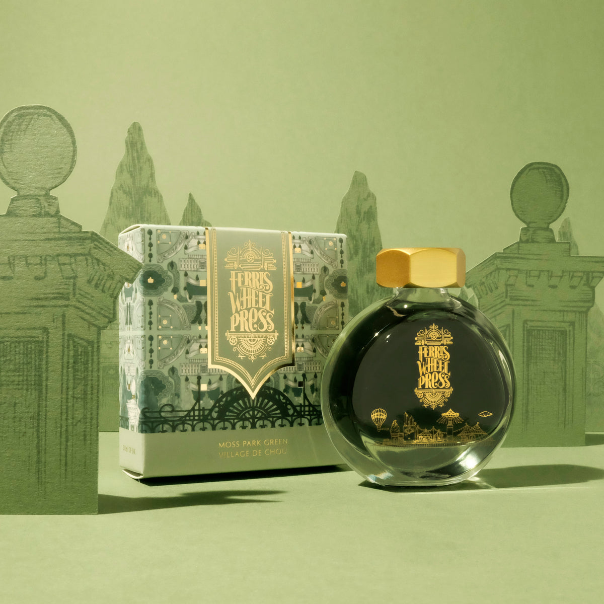 38ml Fountain Pen Ink - Moss Park Green