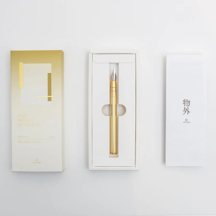 Glamour Evolve - Elemental Dip Pen - Brass Gold