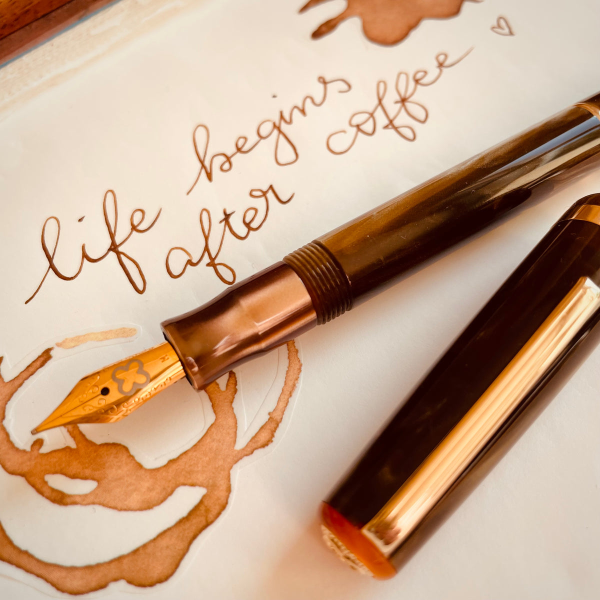 JR pocket Pen - Pumpkin Latte - Gold Trim
