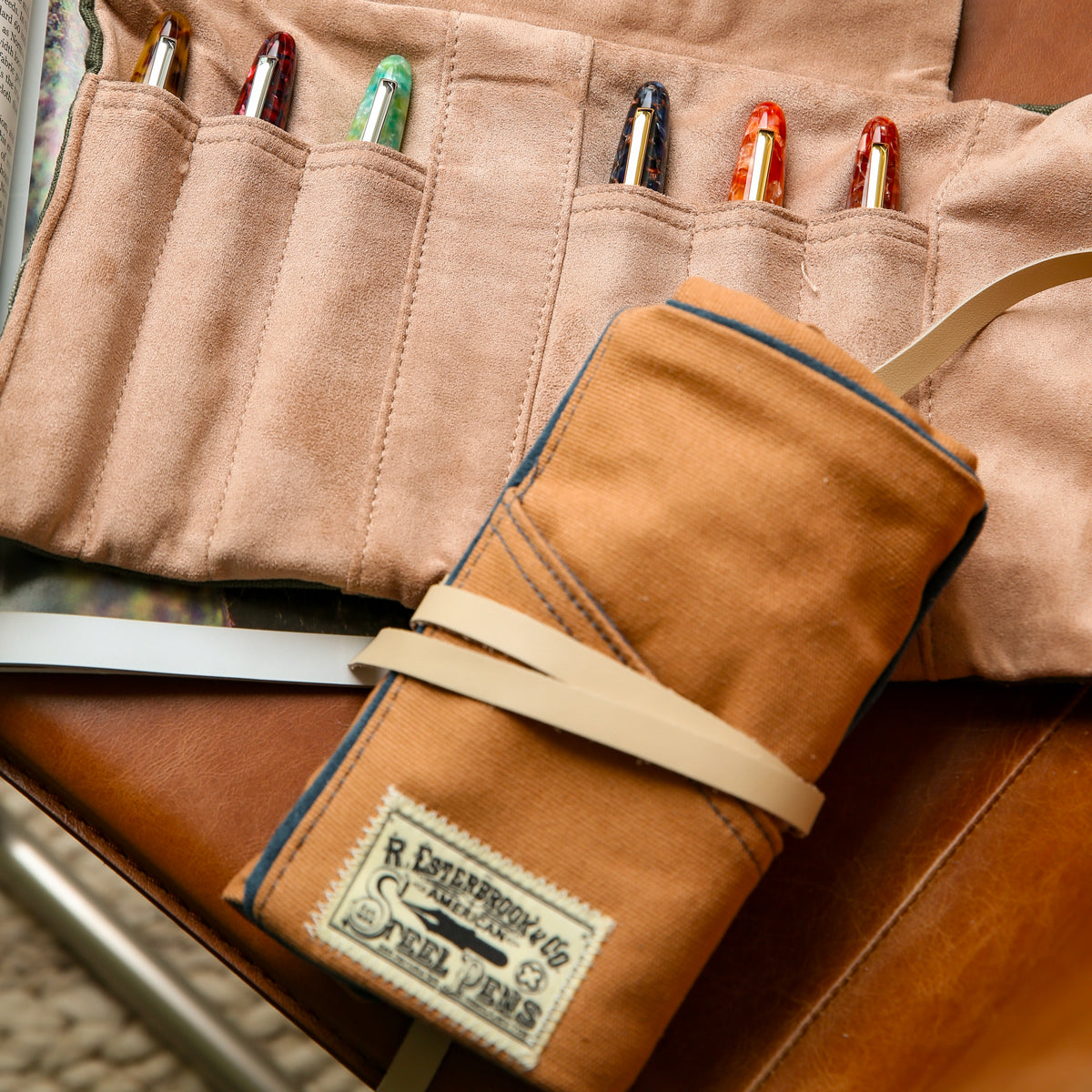 Esterbrook Pen Cups and Rolls - 2Gocup Tan