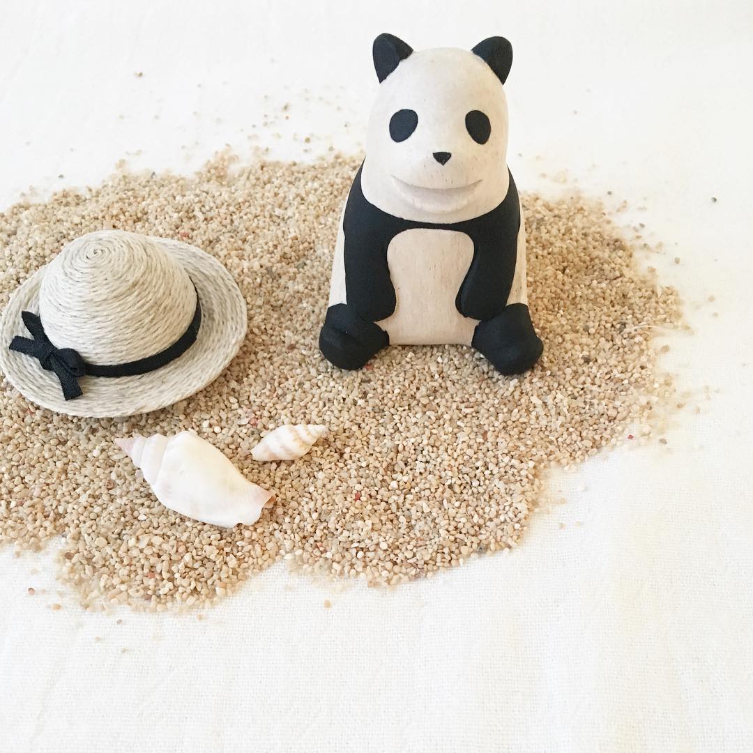 Pole pole wooden animal Panda