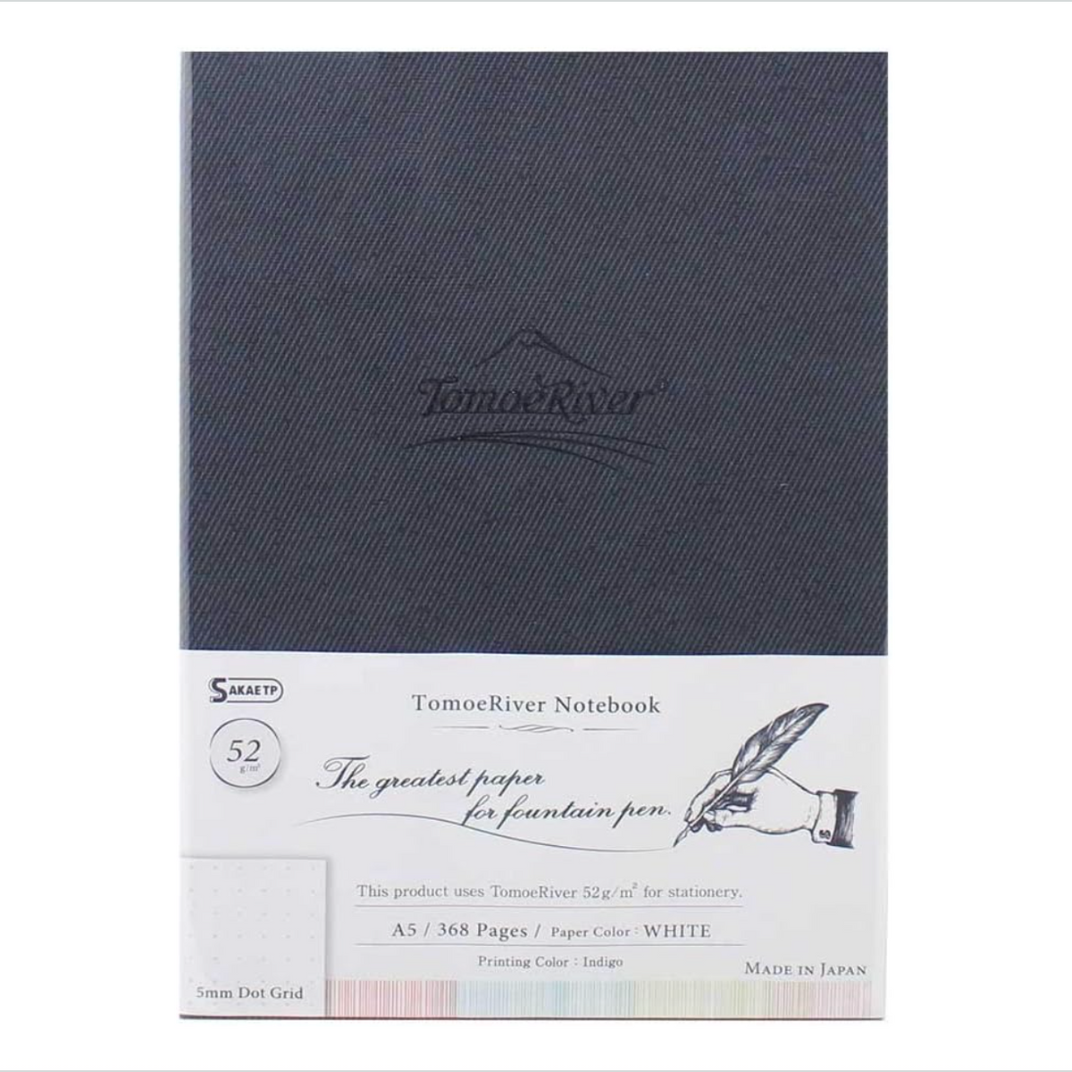 Tomoeriver Notebook hardcover 5mm Dot Grid / A5 / White / 52 g/m2
