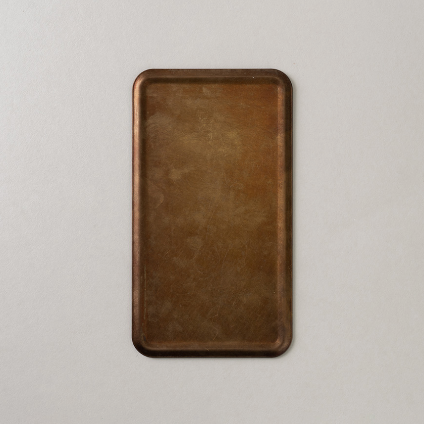 BRASS 2WAY FLAT TRAY - RUST