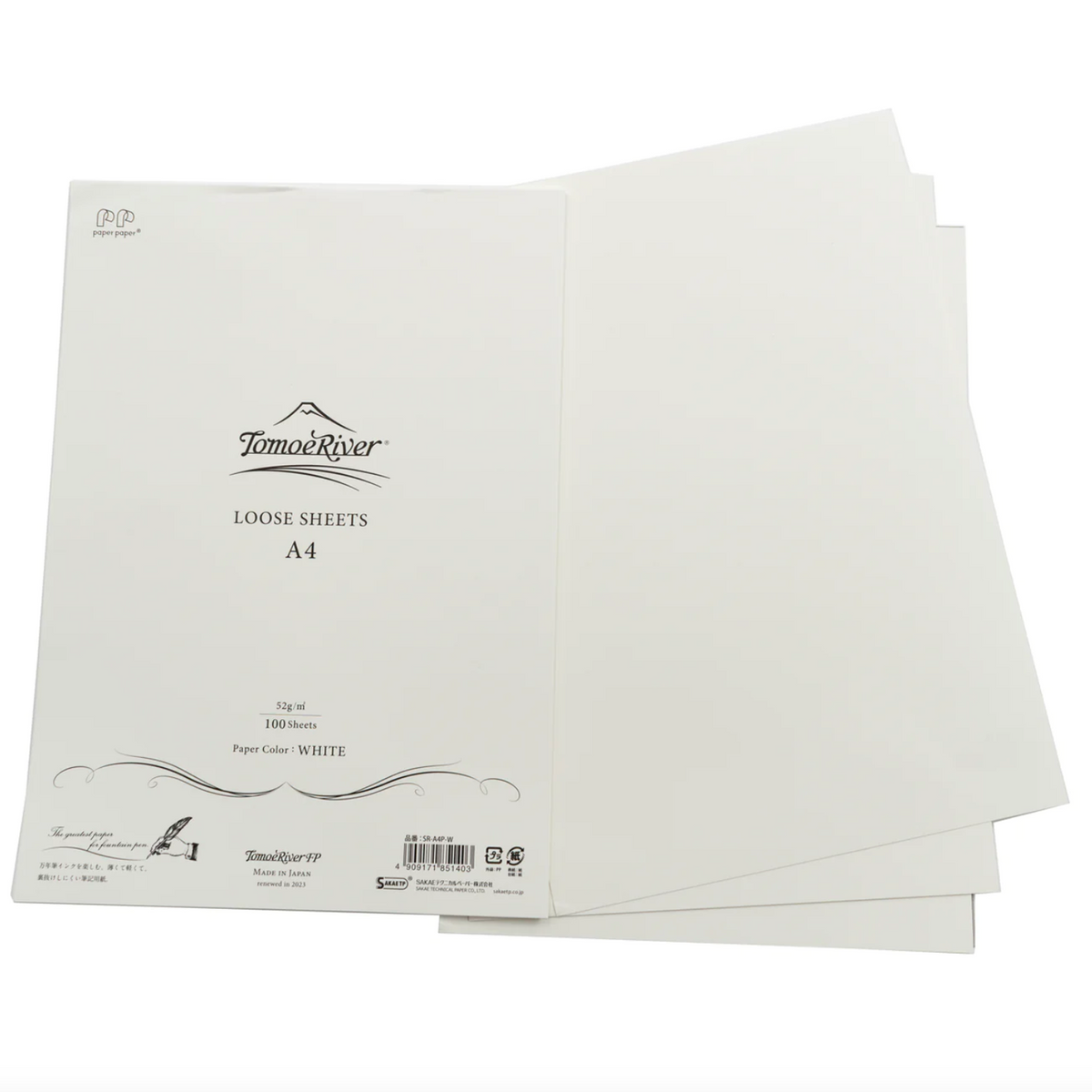 Tomoeriver Loose Sheet Plain / A4 / White / 52 g/m2