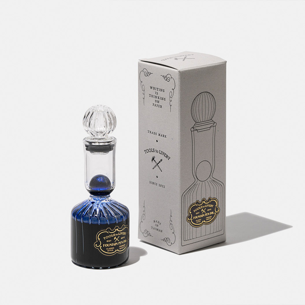 glass bottle ink / blue black