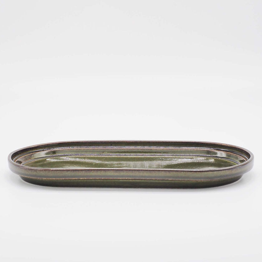 Smith stacking Oval Plate - green