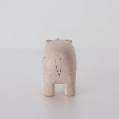 Pole pole wooden animal Rhinoceros