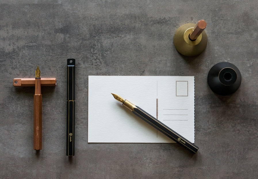 Classic Revolve-Desk Fountain Pen(Copper M)