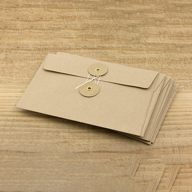 KRAFT ENVELOPE <M> Horizontal with String Brown