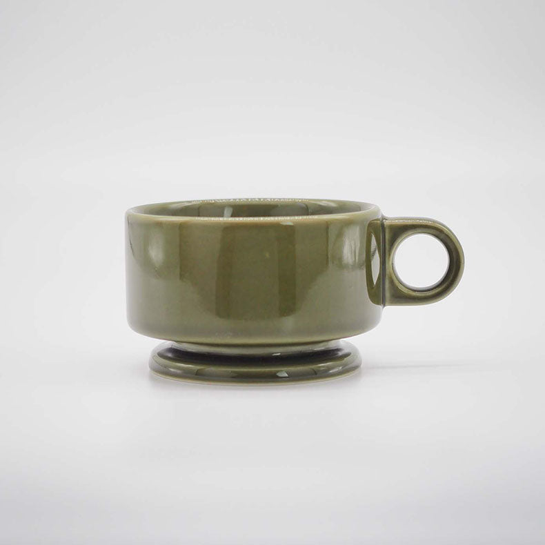 Smith stacking Footed Soup mug - green