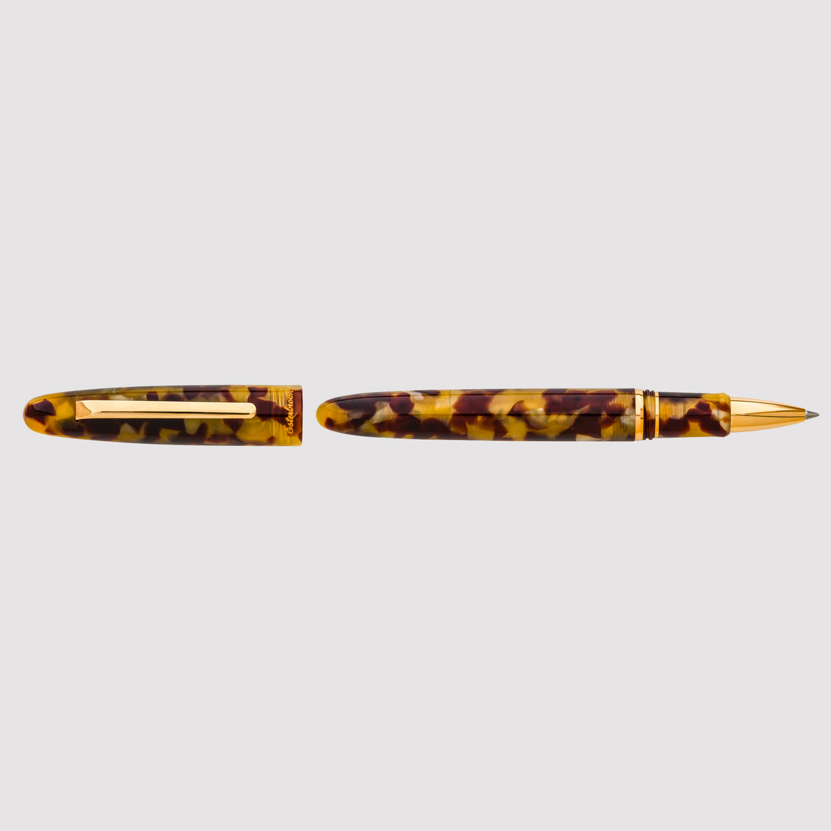 Estie Tortoise - Gold Trim Rollerball