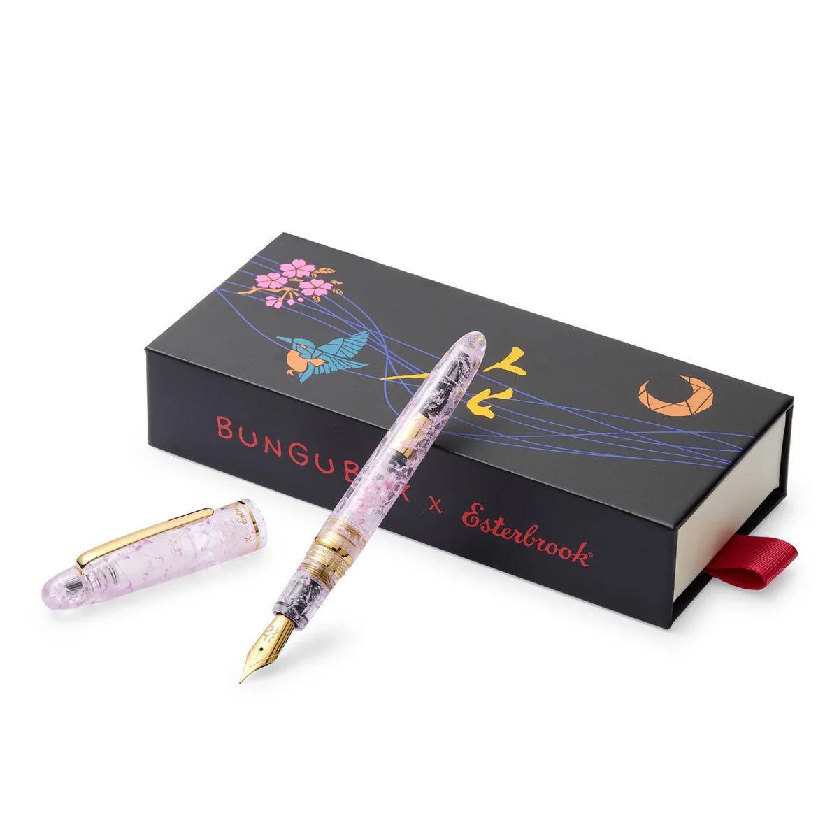 BUNGUBOX x Esterbrook Kachofugetsu Flower Fountain Pen, Broad Nib