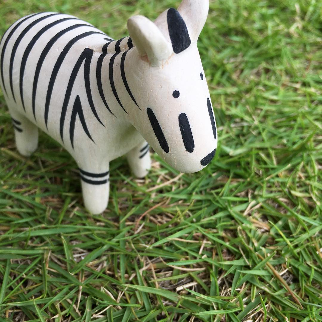 Pole pole wooden animal Zebra