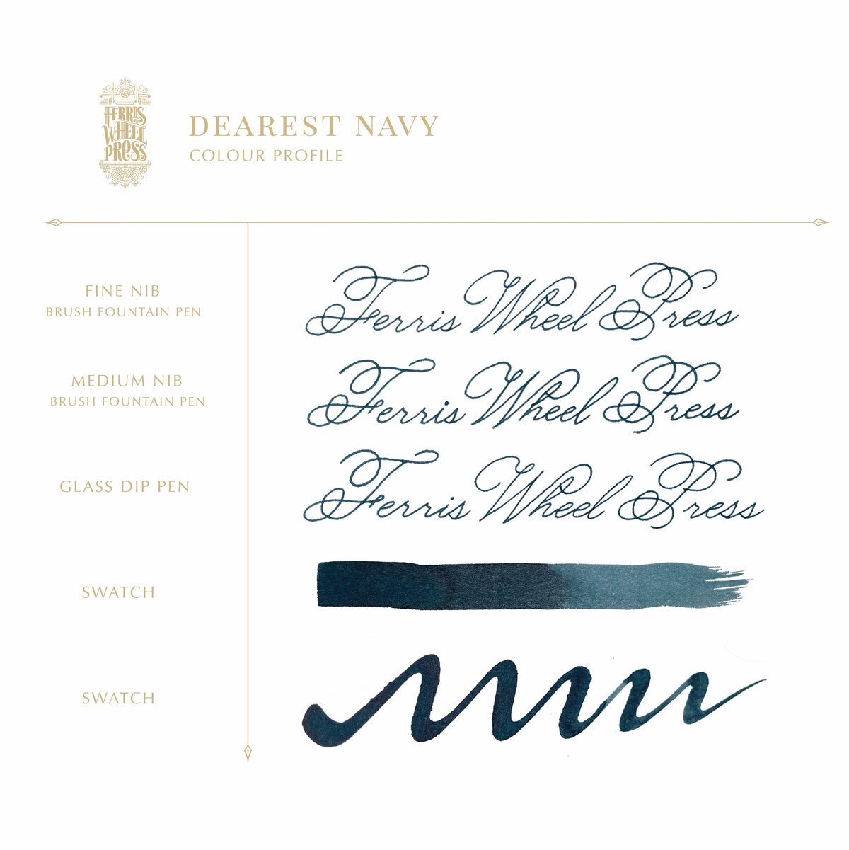 10ml Fountain Pen Ink - Dearest Navy