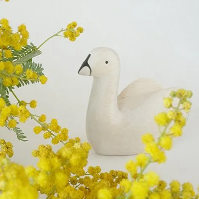 Pole pole wooden animal Swan