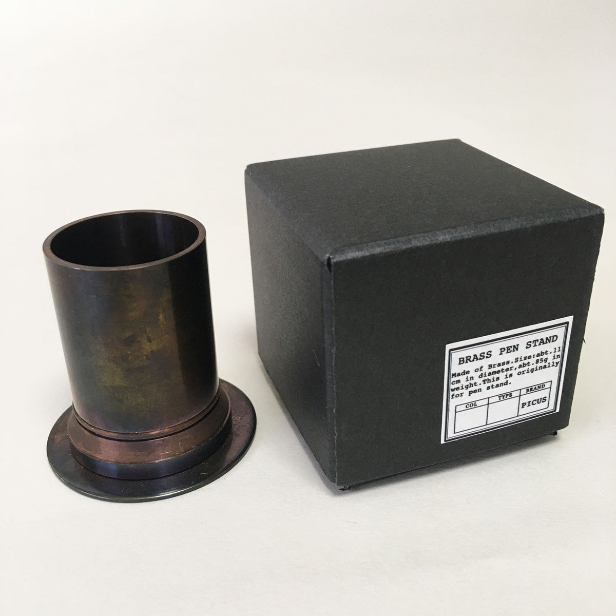 BRASS PEN STAND 02 RUST