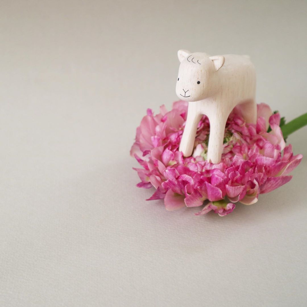 Pole pole wooden animal Kid goat