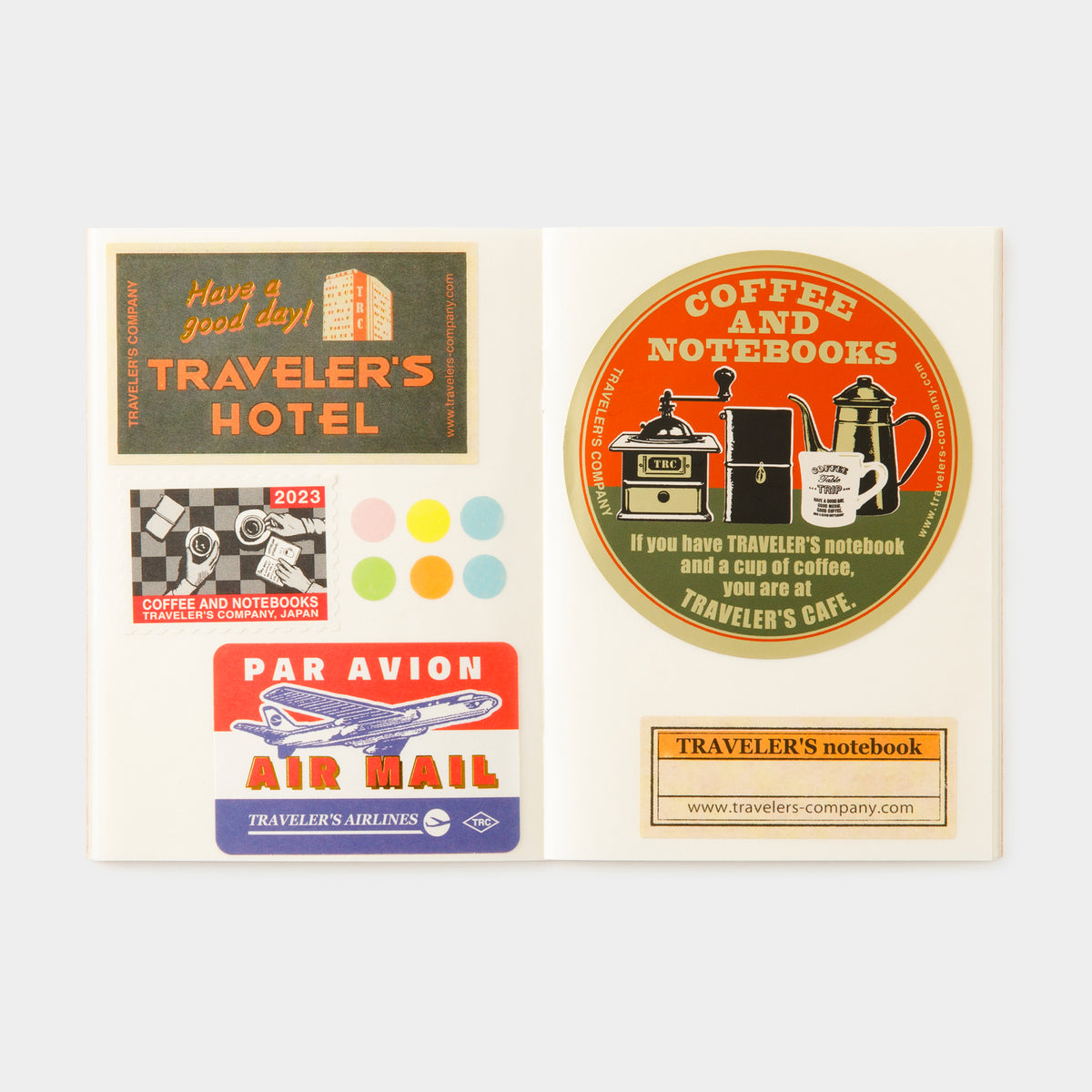 TRAVELER’S notebook Passport Size Refill Sticker Release Paper