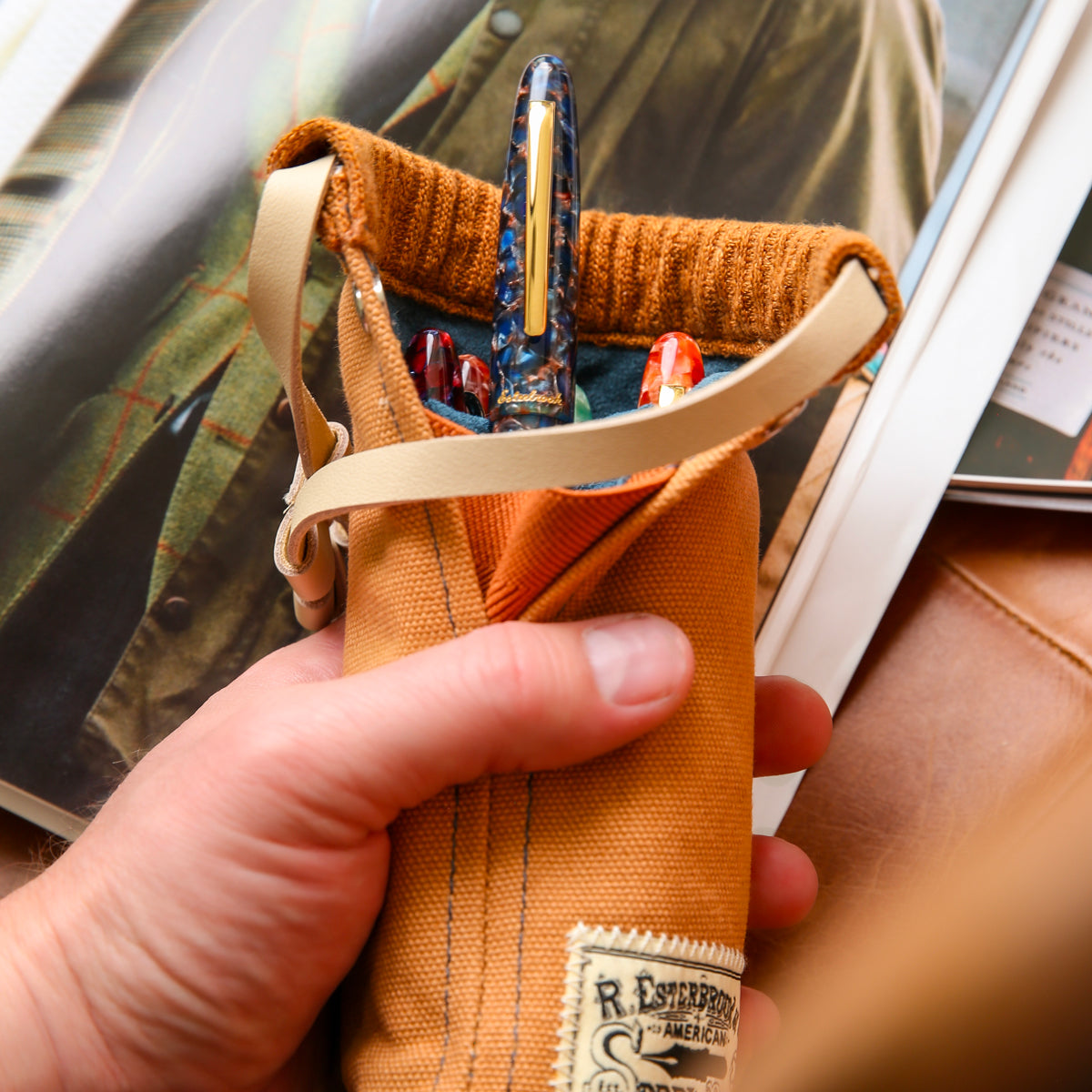 Esterbrook Pen Cups and Rolls - 2Gocup Tan