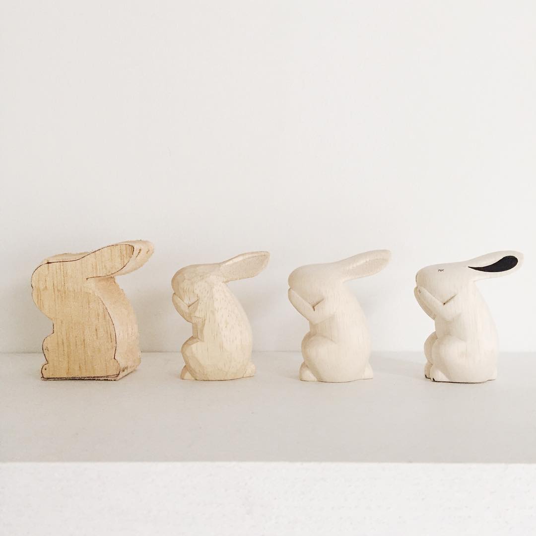 Pole pole wooden animal Elephant