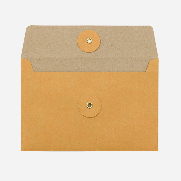 KRAFT ENVELOPE <M> Horizontal with String Orange