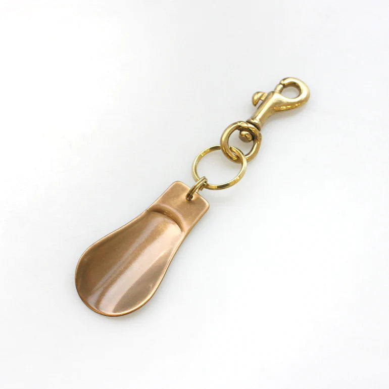 BRASS SHOE HORN KEY-HOLDER S WITH BOX RUST