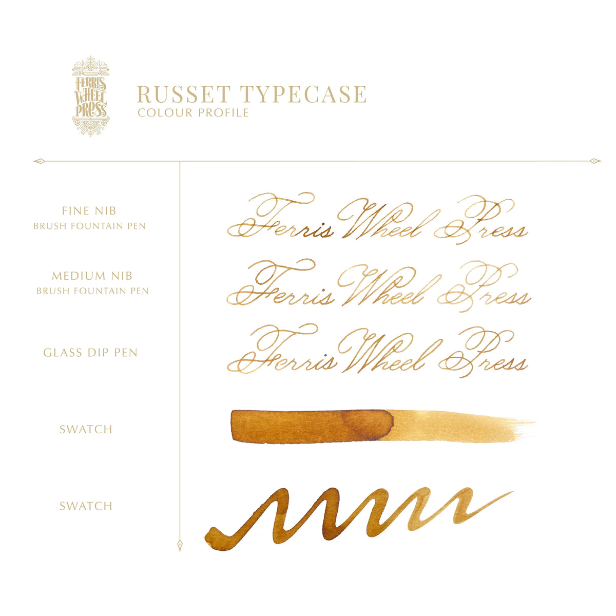 38ml Fountain Pen Ink - Russet Typecase