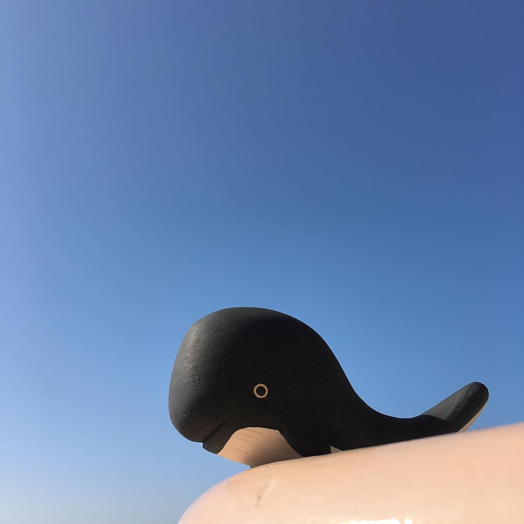Pole pole wooden animal Whale