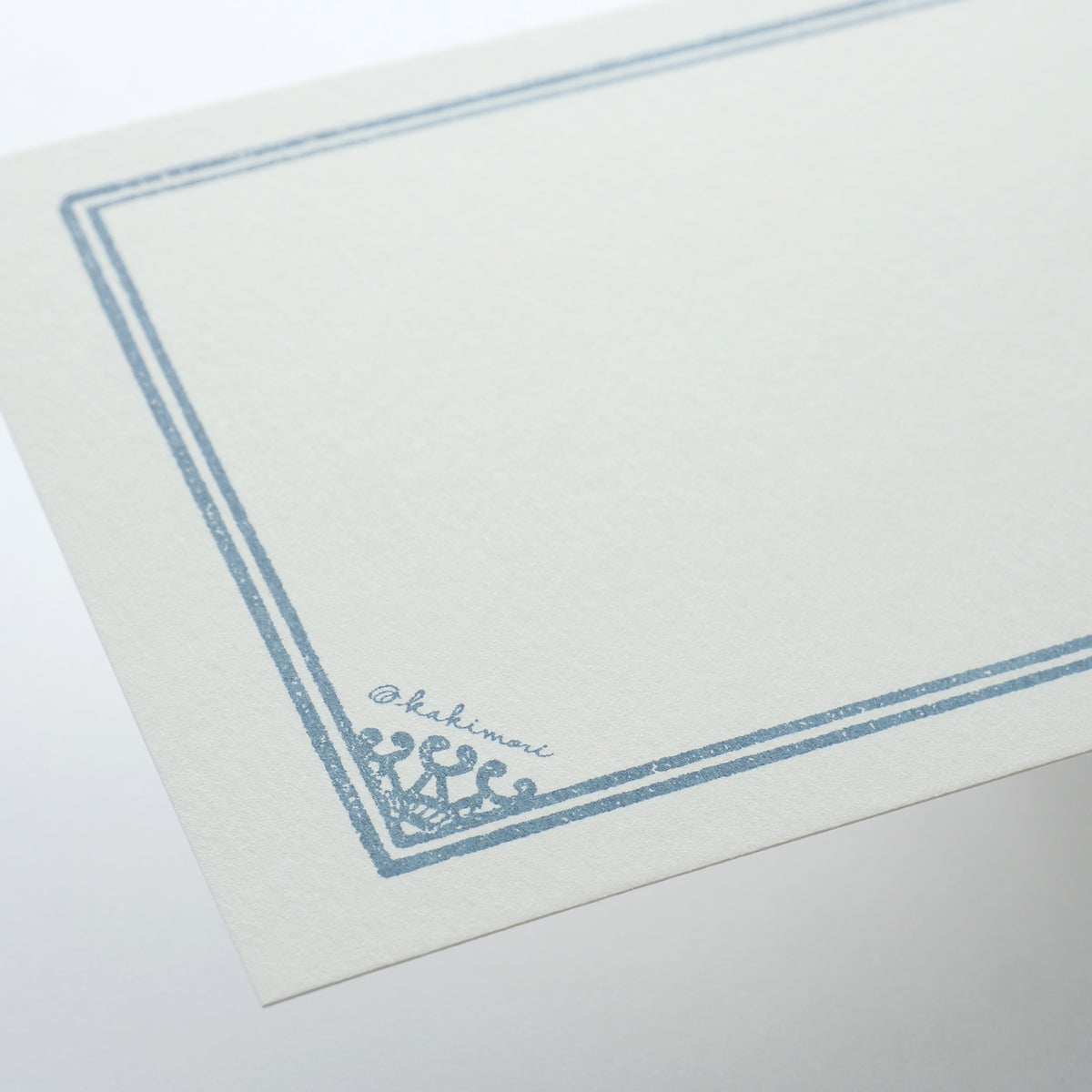 Single note Framed Blue grey