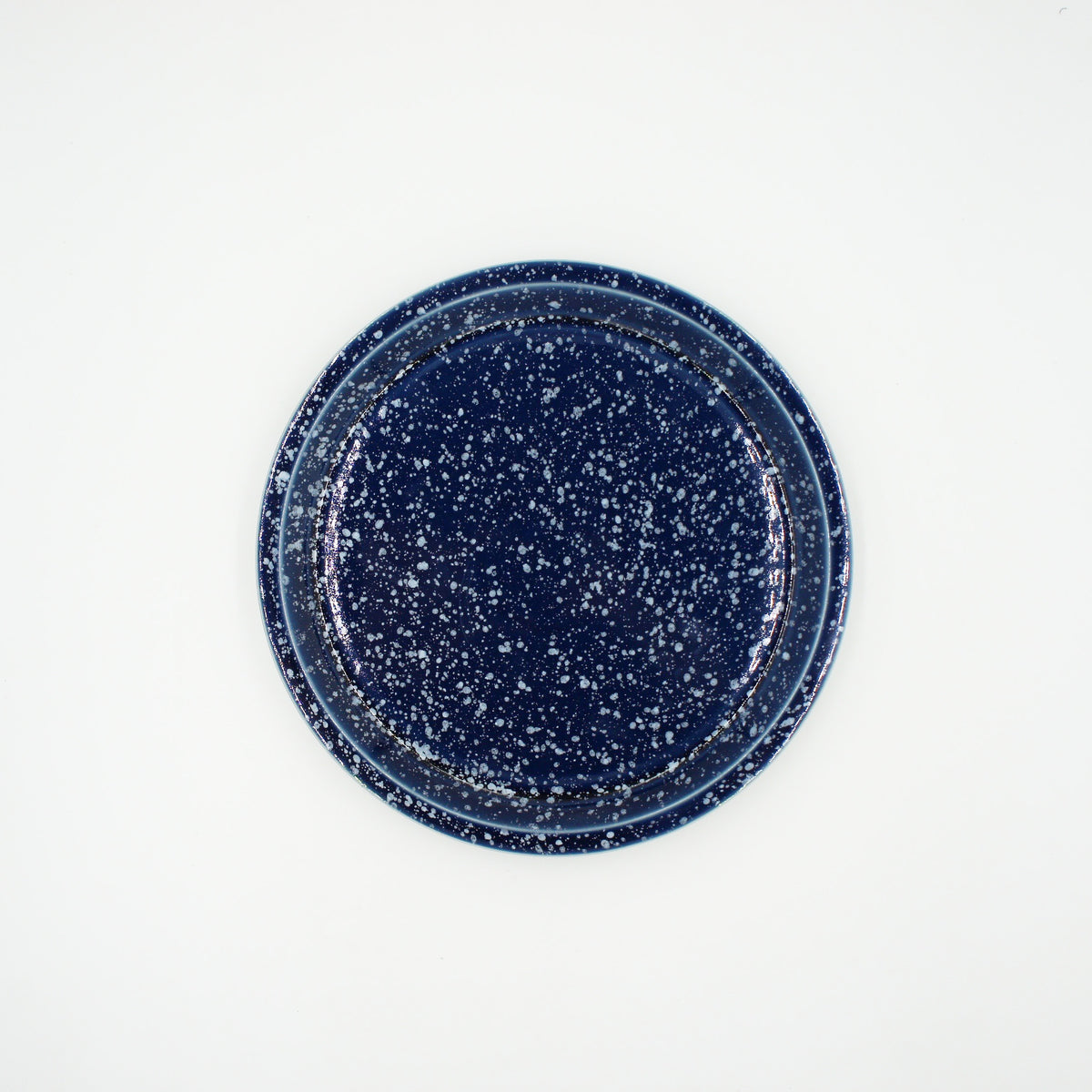 CHIPS PLATE L - splash navy-white