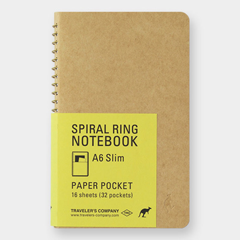 TRC SPIRAL RING NOTEBOOK <A6 Slim> Paper Pocket