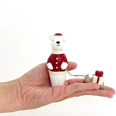 T-Lab./ christmas Polar Bear Santa/ Heart Present