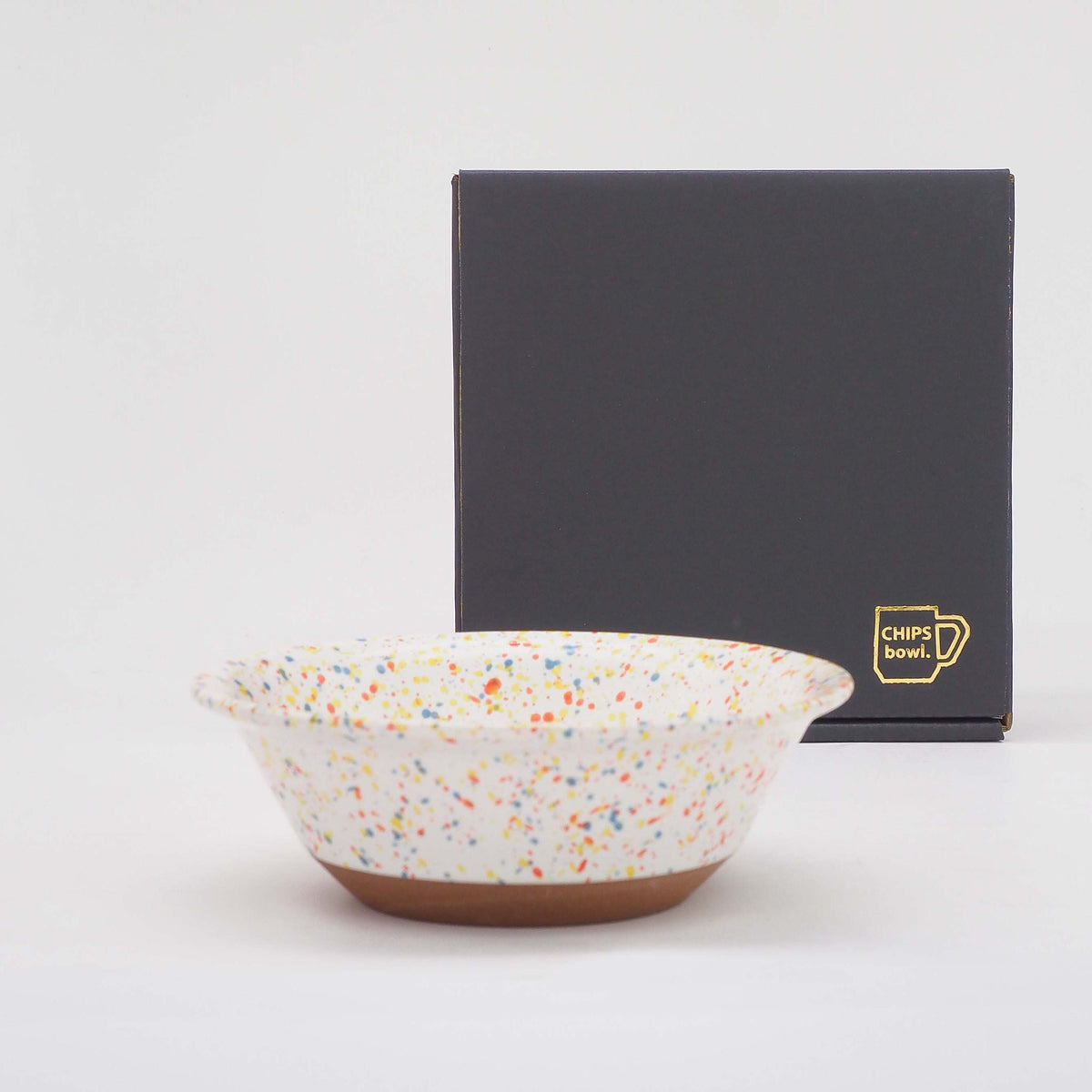 CHIPS BOWL - splash white-orange