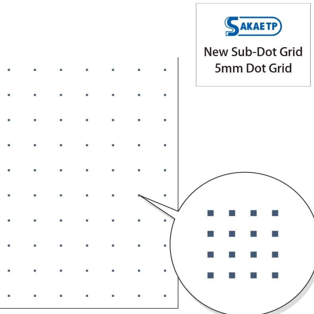 Tomoeriver Notebook hardcover 5mm Dot Grid / A5 / White / 52 g/m2