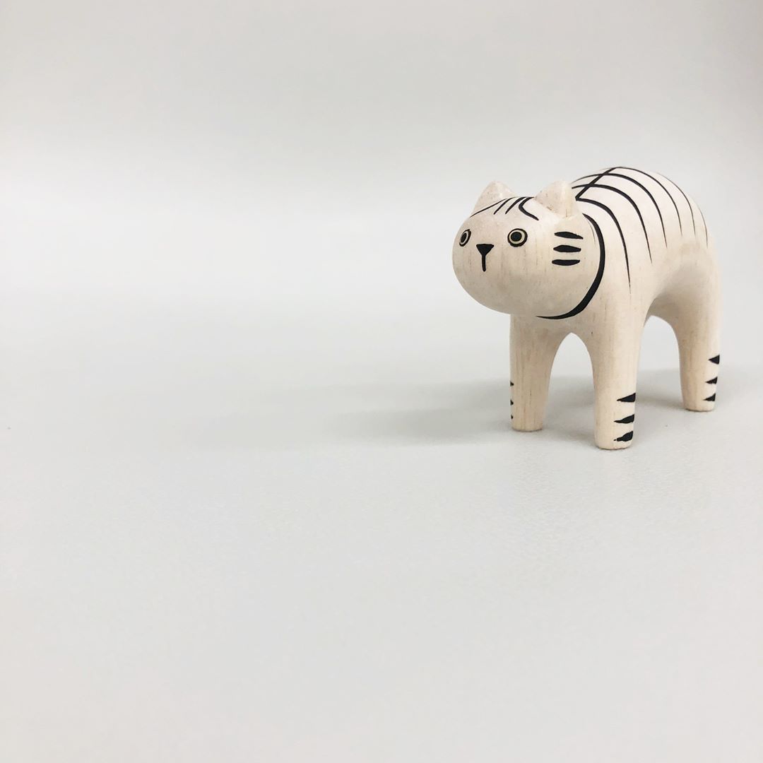 Pole pole wooden animal Tiger cat