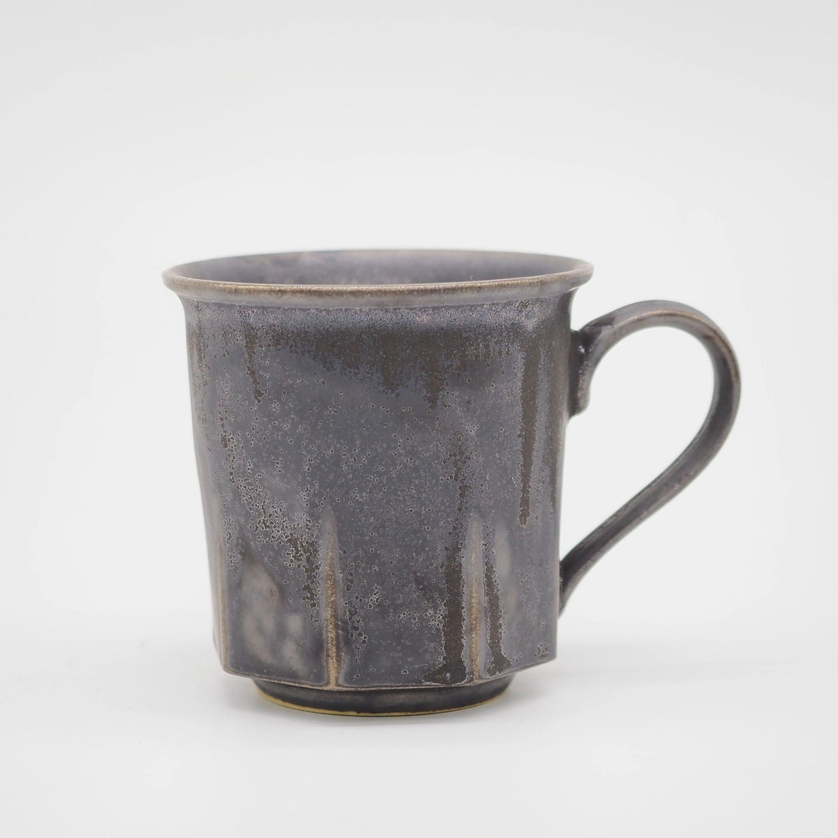 Ancient pottery octagonal mug cup brass