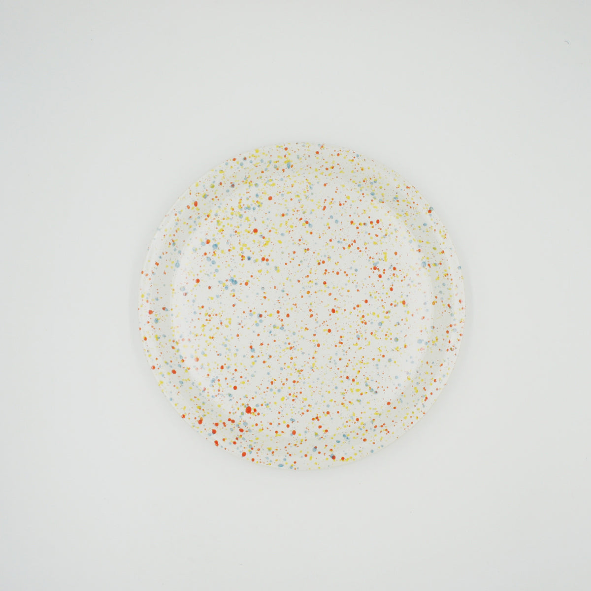 CHIPS PLATE L - splash white-orange