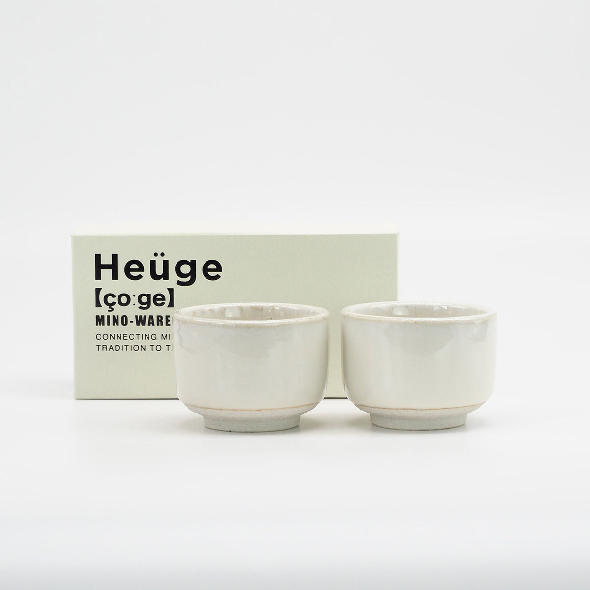 Sake cup set 2 - Heuge - Shino