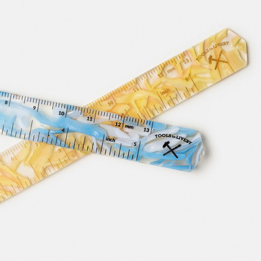 ruler / blue & white