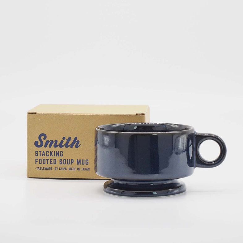 Smith stacking Footed Soup mug - navy