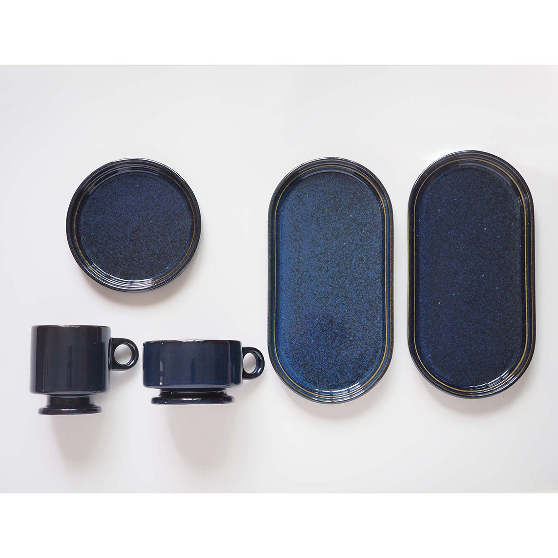 Smith stacking Footed mug - navy