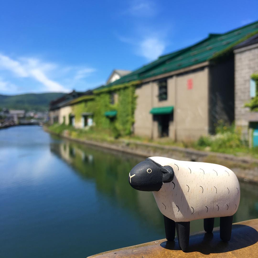 Pole pole wooden animal Sheep