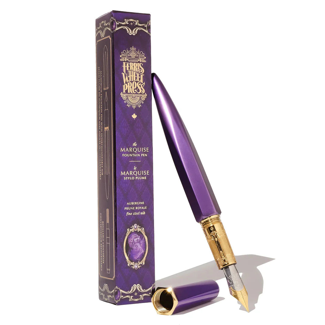 The Marquise Fountain Pen - Aubergine - Medium