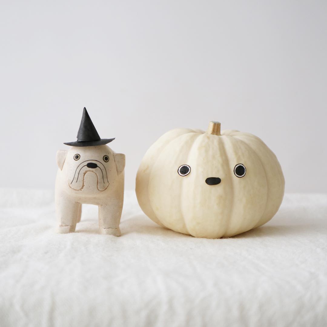 Pole pole wooden animal Bulldog
